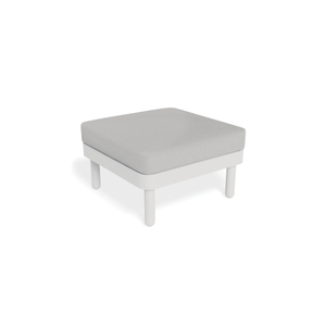 Siano Outdoor Ottoman - Light Grey  and  Matte White