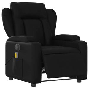 vidaXL Electric Massage Recliner Chair Armchair Single Sofa Black Faux Leather