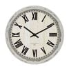 P&P Antique White Metal 60cm Wall Clock