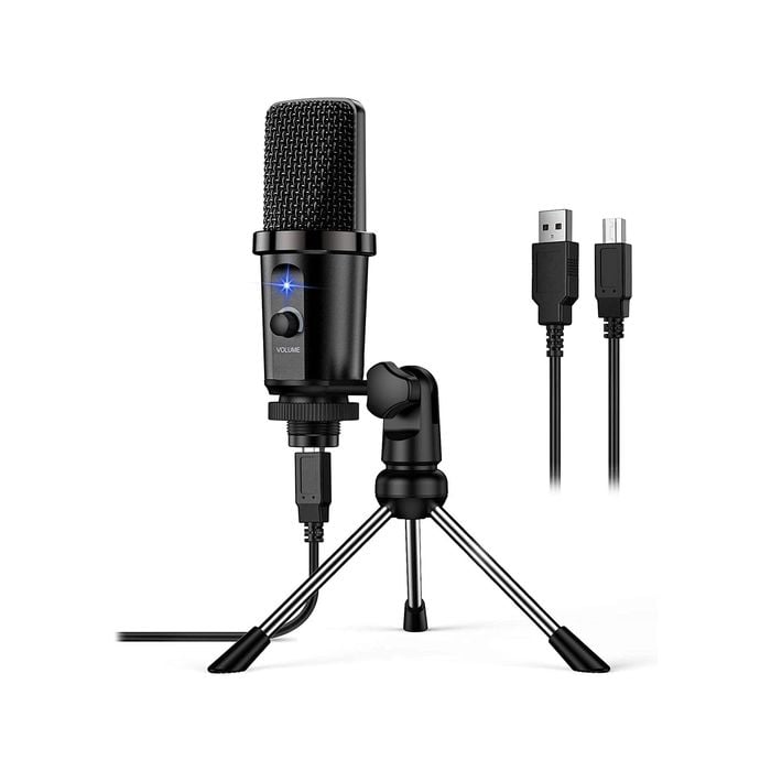 New bee DM19 USB Condenser Podcast Microphone f/ Gaming/Recording/Streaming Desk