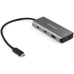 StarTech.com USB Hub - USB 3.1 Type C - External - Black, Space Gray - UASP Support - 4 Total USB Port(s)