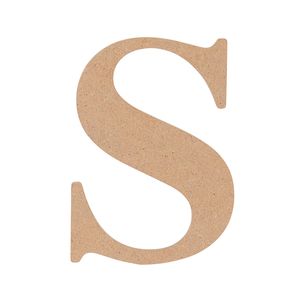 All Set 9cm MDF Alphabet Letter S