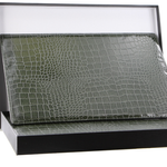de Burg 4 Piece Table Place Mat Set Placemat with Croc Pattern  Green