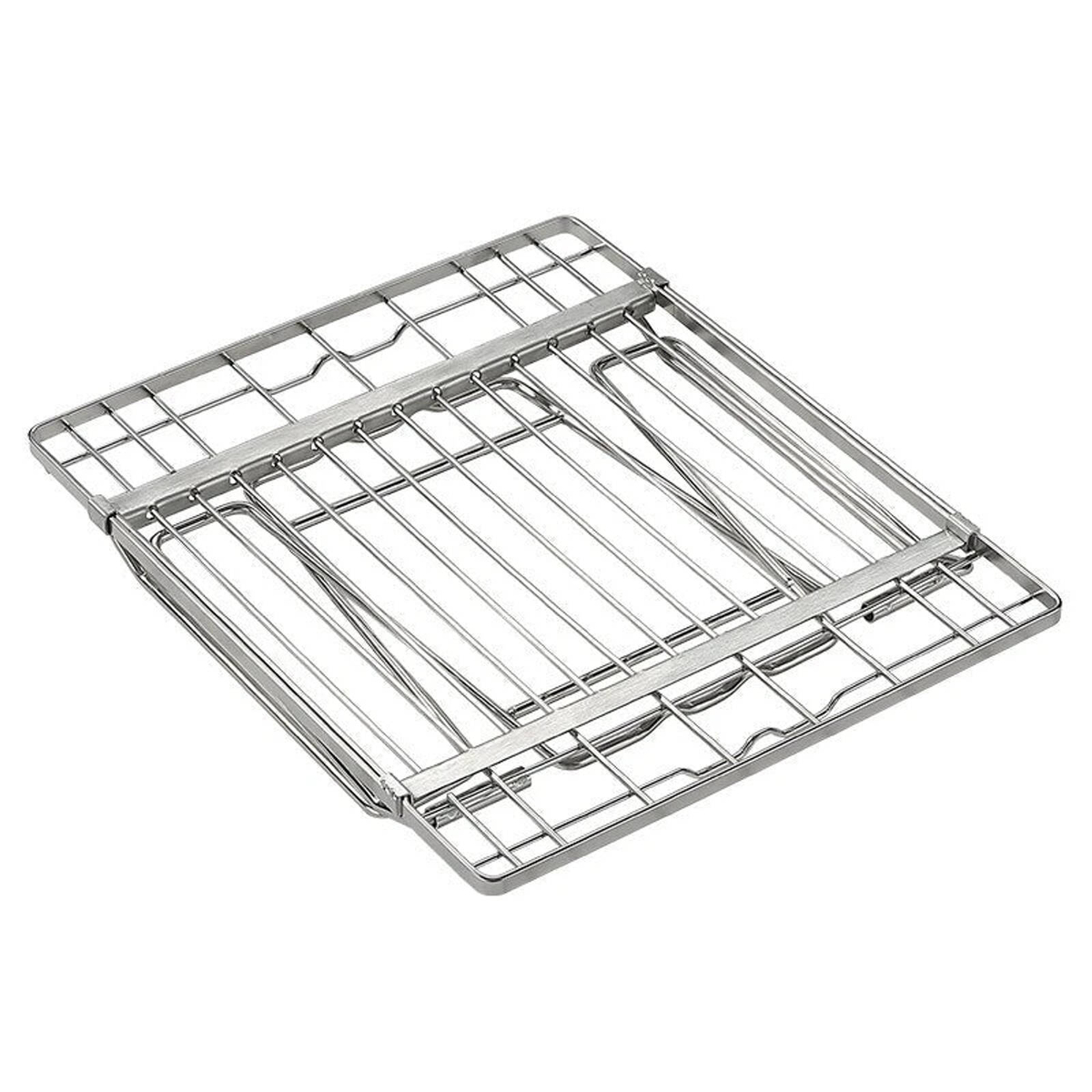NNEOBA Stainless Steel Telescopic Folding Storage Rack Stand Silver ...