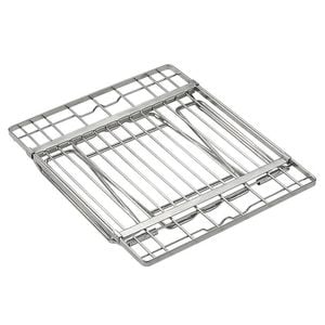 NNEOBA Stainless Steel Telescopic Folding Storage Rack Stand Silver