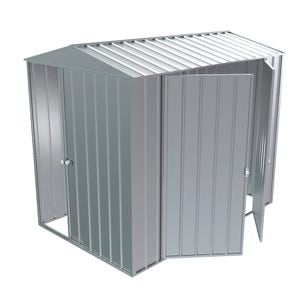 Build-a-Shed 1.5 x 2.3 x 2.3m Gable Double Hinged Side Door Shed - Zinc