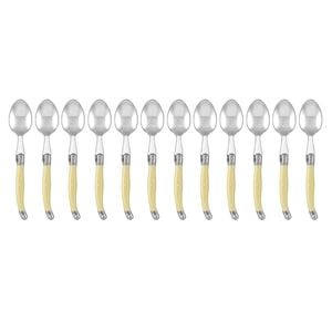 12pc Laguiole Etiquette 22.5cm Stainless Steel Table Spoon - Ivory