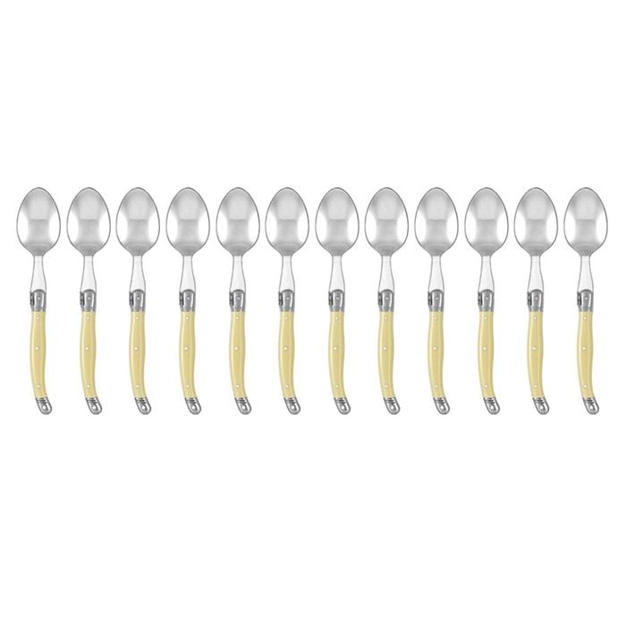 12pc Laguiole Etiquette 22.5cm Stainless Steel Table Spoon - Ivory