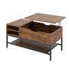 Costway Lift Top Coffee Table Center Table Storage Shelves Brown