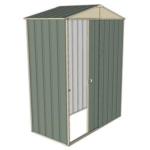 Build-a-Shed 1.5 x 0.8 x 2.3m Front Gable Single Sliding Door Shed - Green