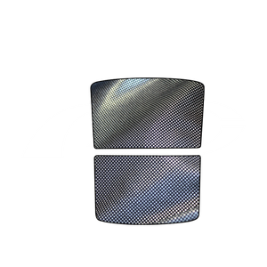 Tesla Model Y 2022-2025 2in1 Glass Roof Sun Shades UV protection Sunroof Top Window Blind Black