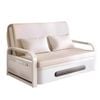 TOPONE Modern Sofa Bed with Wood Frame - Storage Included - Free Pillows - White