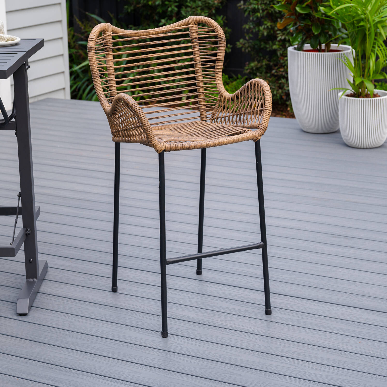 Outdoor Furniture Plastic Bar Stools Bunnings Mimosa Wicker