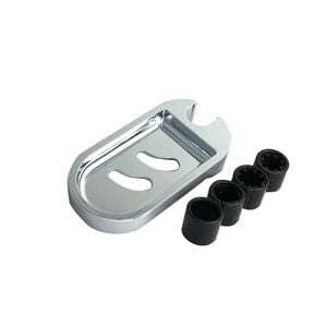 Foreno Multi-Fit Soap Dish for Slide Showers Chrome