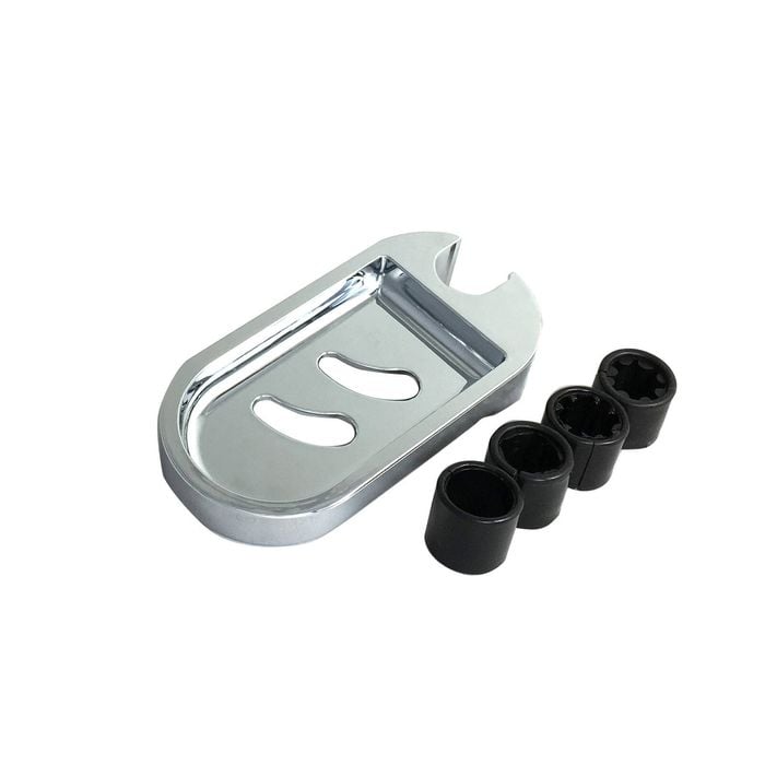 Foreno Multi-Fit Soap Dish for Slide Showers Chrome