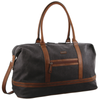Pierre Cardin Canvas Overnight Bag Business Travel Luggage Weekend Duffle Unisex  Black