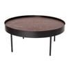 Sk Designer Living | Lunar Round Coffee Table - Walnut & Black