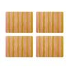 4pc Porto Carnevale Brown/pink Striped Dinner Placemats 34x26.5cm
