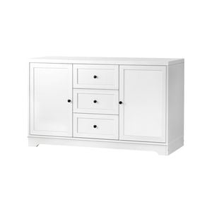 Oikiture Buffet Sideboard Hamptons Cabinet White 72cm