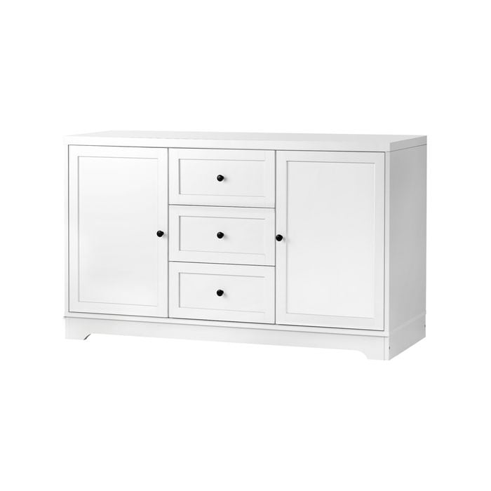 Oikiture Buffet Sideboard Hamptons Cabinet White 72cm