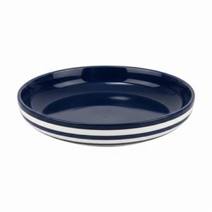 SS Collective Navy & White Porto Stripe Resin Serving/Decorative Bowl 34.5cm