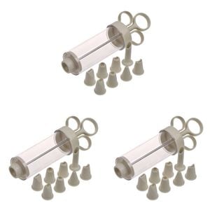 3PK Appetito Syringe Icing Set w/8 Nozzles Home Kitchen Cooking