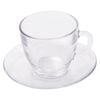 Duralex Gigogne Set Of 6 Clear Cup & Saucer 220ml