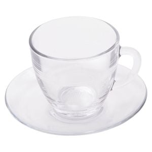 Duralex Gigogne Set Of 6 Clear Cup & Saucer 220ml