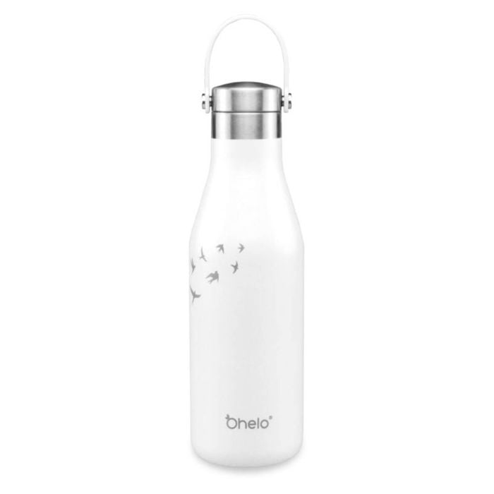 O'Helo White Bottle With Etched Swallows 500ml