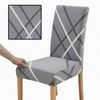 Anyseat Grey Chair Cover Stretch Elastic Anti-dirt Slipcover Linear Design For Dining Room Kitchen Wedding Hotel Banquet