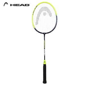 HEAD Reflex 10 Aluminium Strung Badminton Racquet (Navy/Fluro) | For Beginner Players | 95 grams | String Tension - 16 to 20 lbs