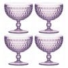 4PK Ladelle Tate Round 450ml/12cm Acrylic Dessert Bowl Serving Dish - Lilac