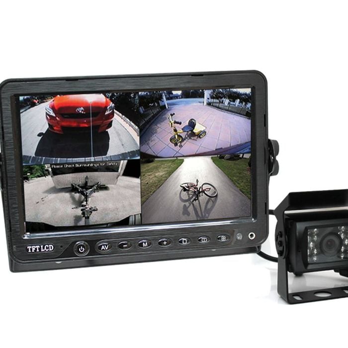 Elinz 7" DVR Monitor 4CH Reversing CCD 1x Camera Kit - 1 Camera Package