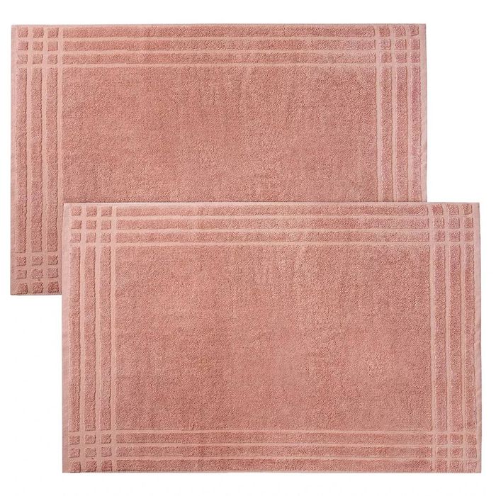 Combed Cotton Bath Mats Set Soft Absorbent Bathroom Mats Thick 900gsm No Lint