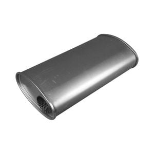 Redback 2-1/2" Performance Muffler Offset/offset - 8" X 4" Oval, 16" Long, Aluminised Steel [j736mn]