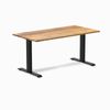 Desky Fixed Height Hardwood Office Desk Matte Black Frame 150cm