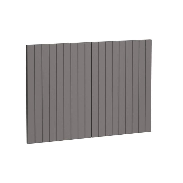 Kaboodle 900mm Smoked Grey V-Groove Rangehood Doors - 2 Pack