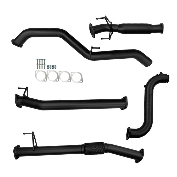 Ignite Exhausts Turbo Back For Mazda Bt50 B30b 3" No Cat & Hotdog Black Aluminised Steel
