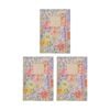 3pk Gibson Gifts Saffron A5 Notebook Stationery Diary Floral Theme