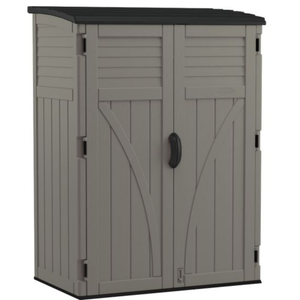 Suncast 1340 x 820 x 1810m Black Resin Vertical Shed