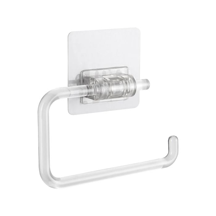 Naleon Clear Adhesive Works Toilet Roll Holder