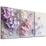 3pcs Hydrangea Flora Print 100% Australian Made 3 x 40x60cm  (Stretched)