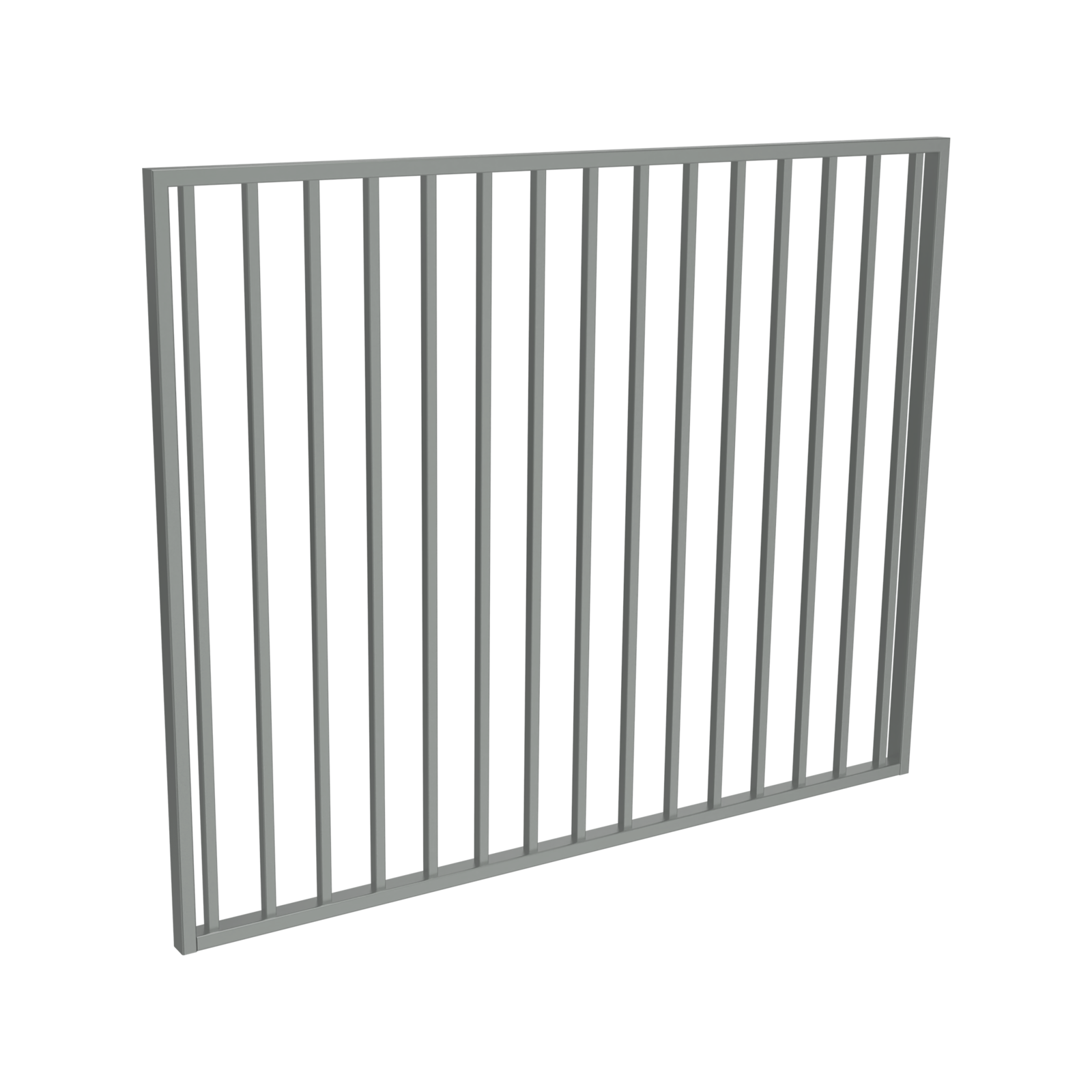 ProtectorAl 1201 - 1500 x 1200mm Palladium Silver Aluminium Garden Gate Batten thumbnail 2