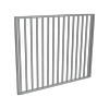 ProtectorAl 1201-1500 x 1200mm Palladium Silver Aluminium Garden Gate Flat Top Square Picket