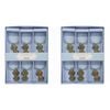 2x LVD 6pc Metal 13cm Wine Charms Double Shell Bottle Tag/Marker Set