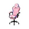 Advwin Gaming Chair With Led Lights, Executive Office Chair With 135° Recline, Racing Computer Chair Pink