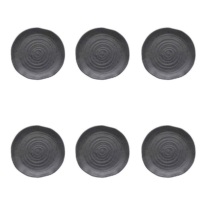 6PK Ecology Ottawa Stoneware Side Plate Tableware 21cm - Stone