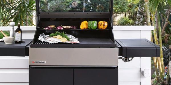 Matador 4 burner BBQ on a timber deck