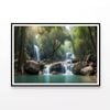 Waterfall in a Forest   Print 100% Australian Made 90x60cm  (Poster)