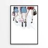 Modern Women with Elegant Handbags   Print 100% Australian Made 60 x 90cm   (Poster)